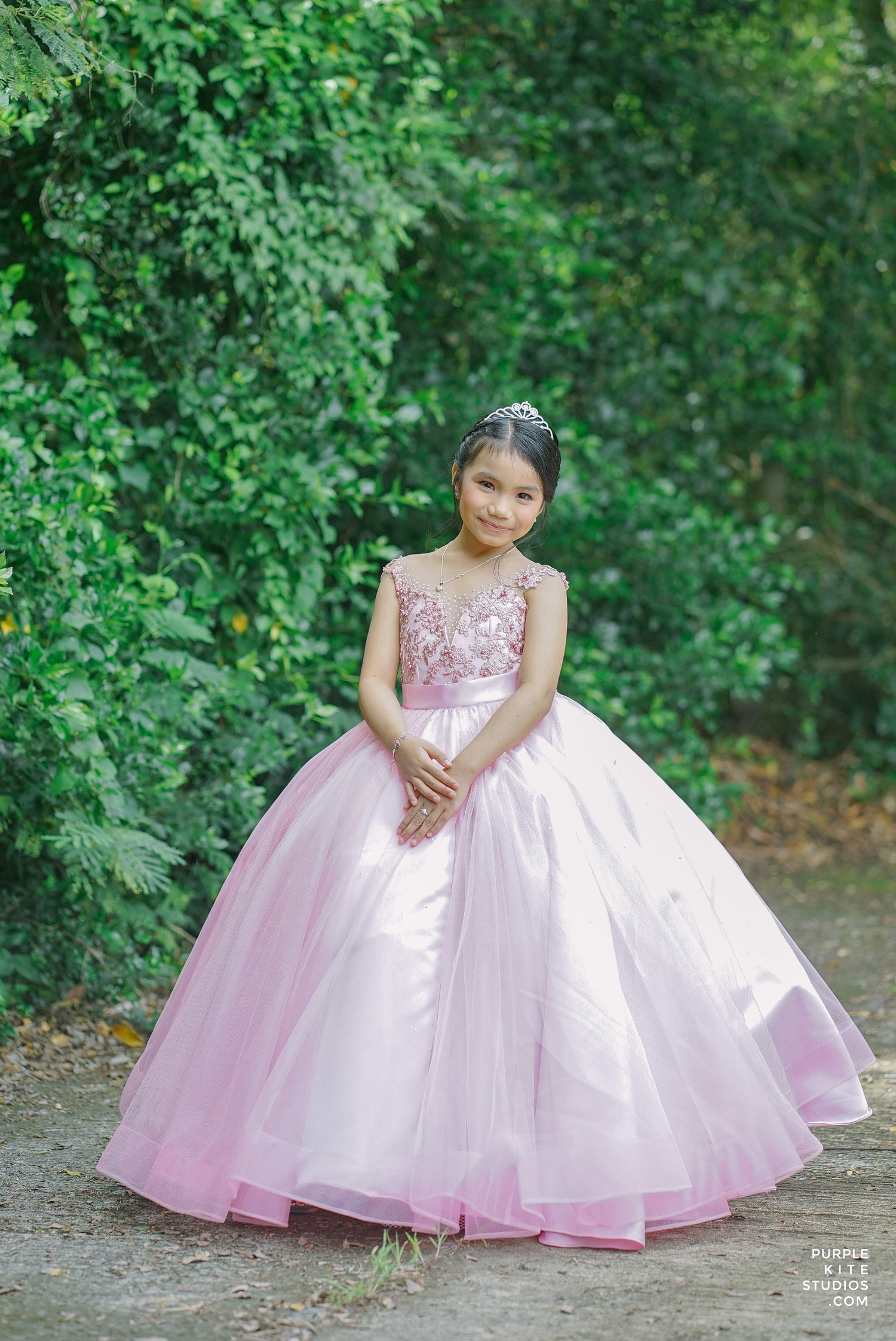 purple gown for 7th birthday girl