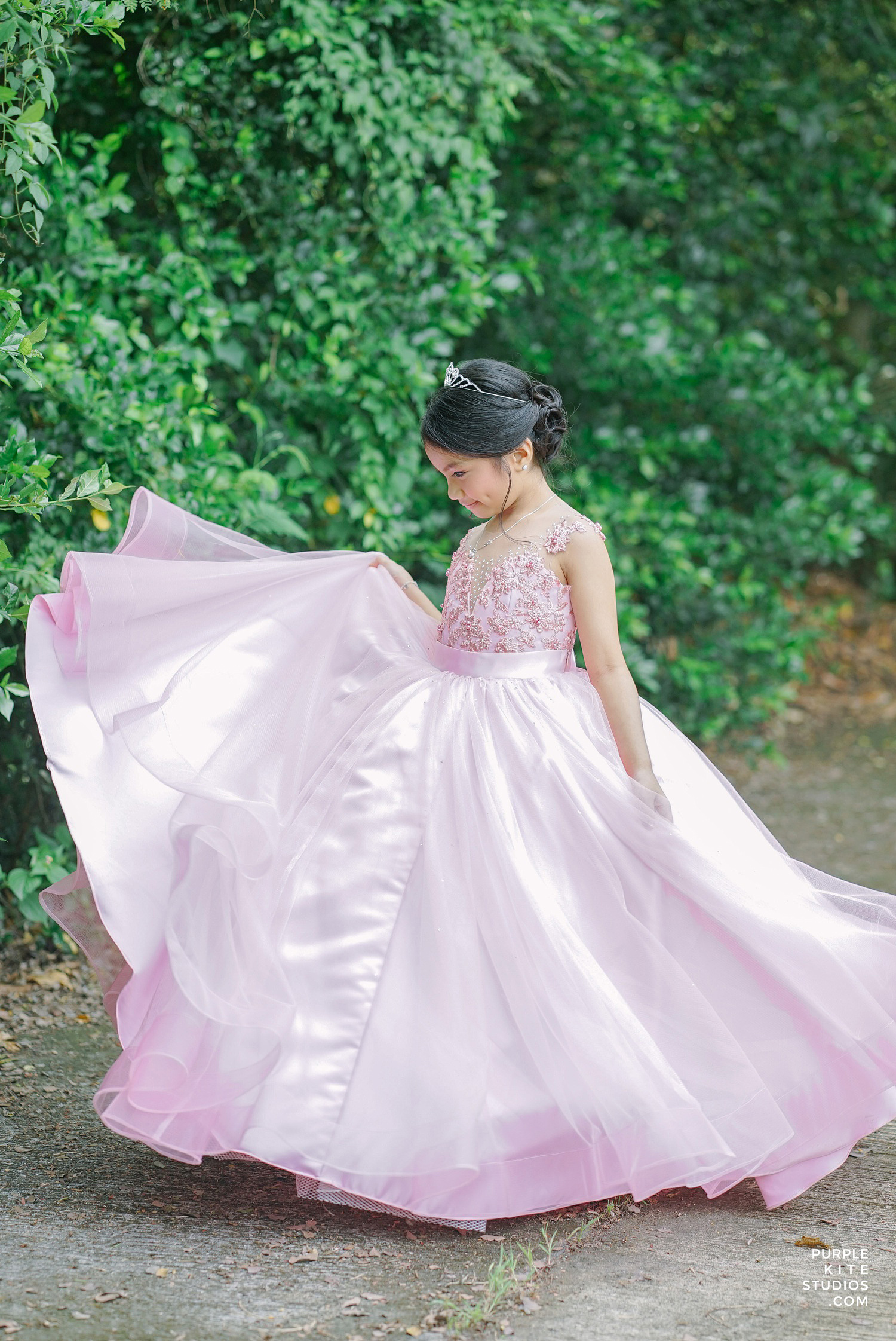 Purple gown for deals 7th birthday girl
